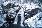 Snow at Sitting Lady Falls